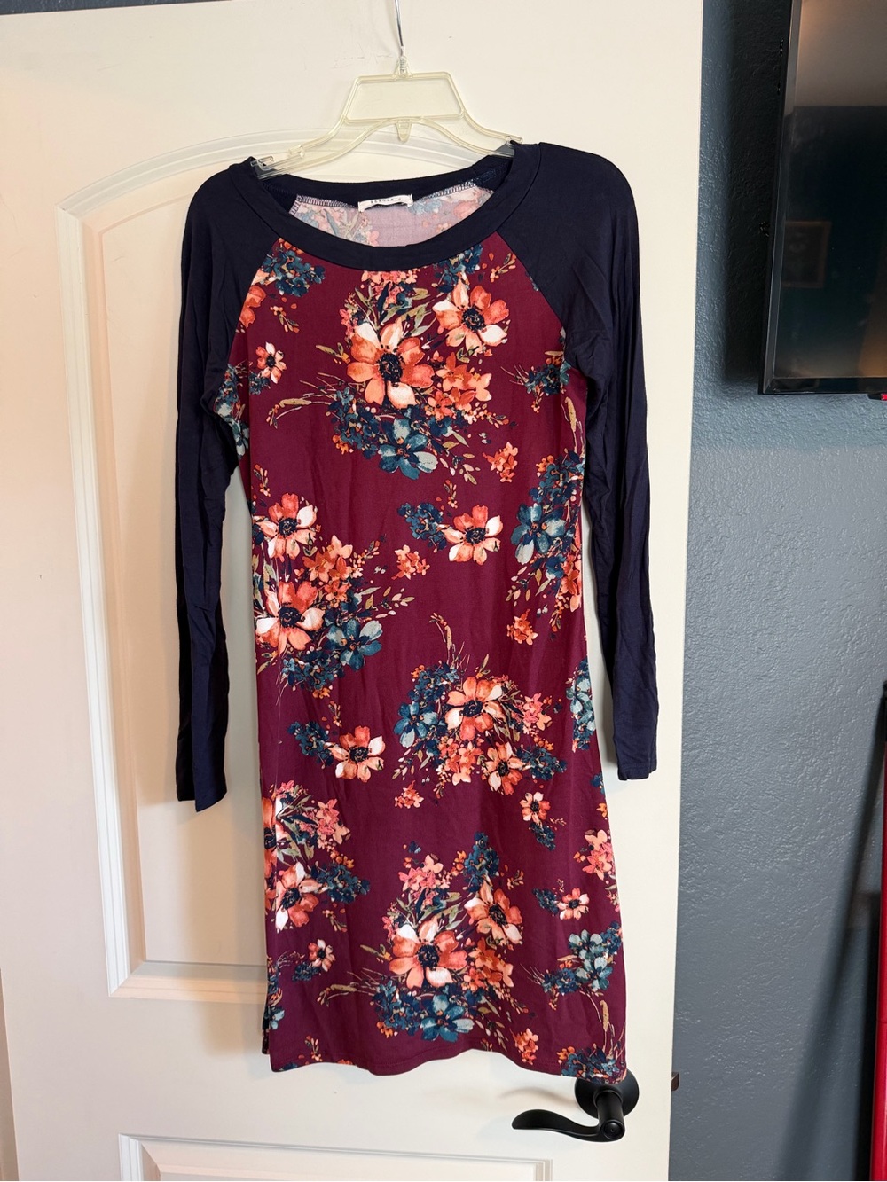 Floral Baseball T Dress